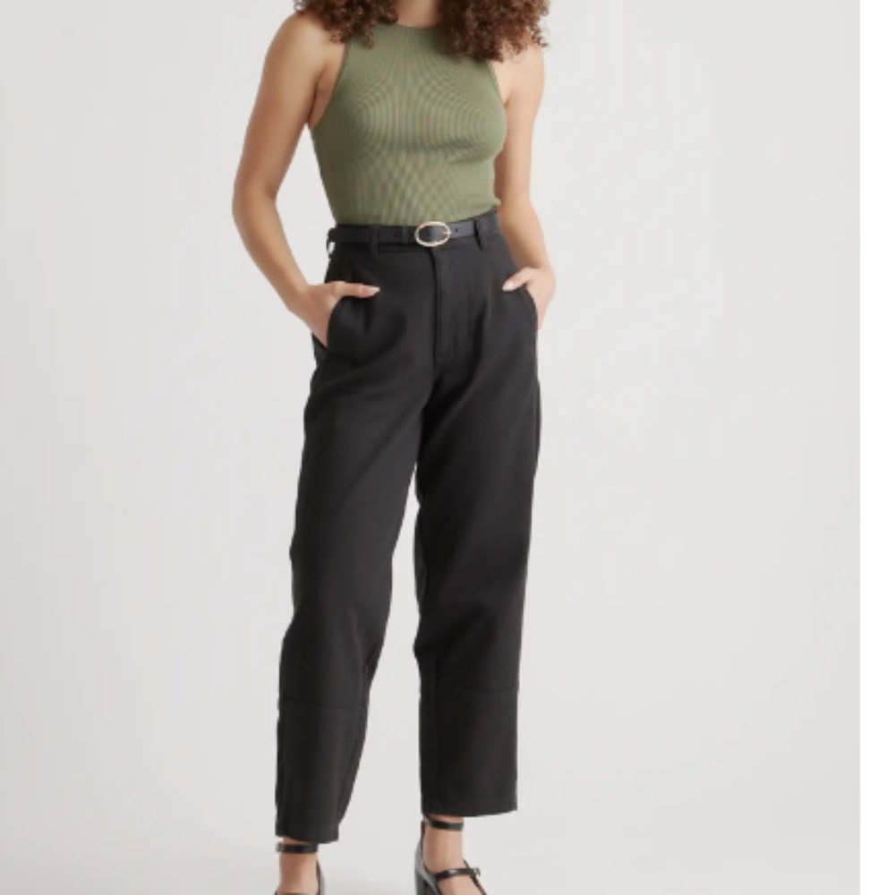 Organic Stretch Cotton Twill Barrel Pant